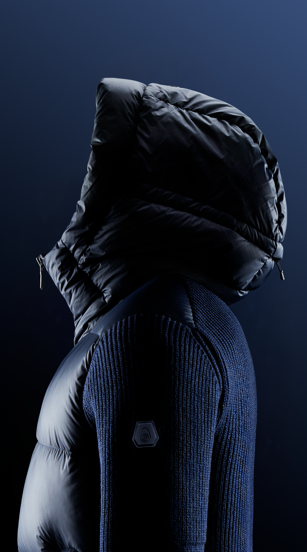 RIDGE KNITTED HYBRID JACKET