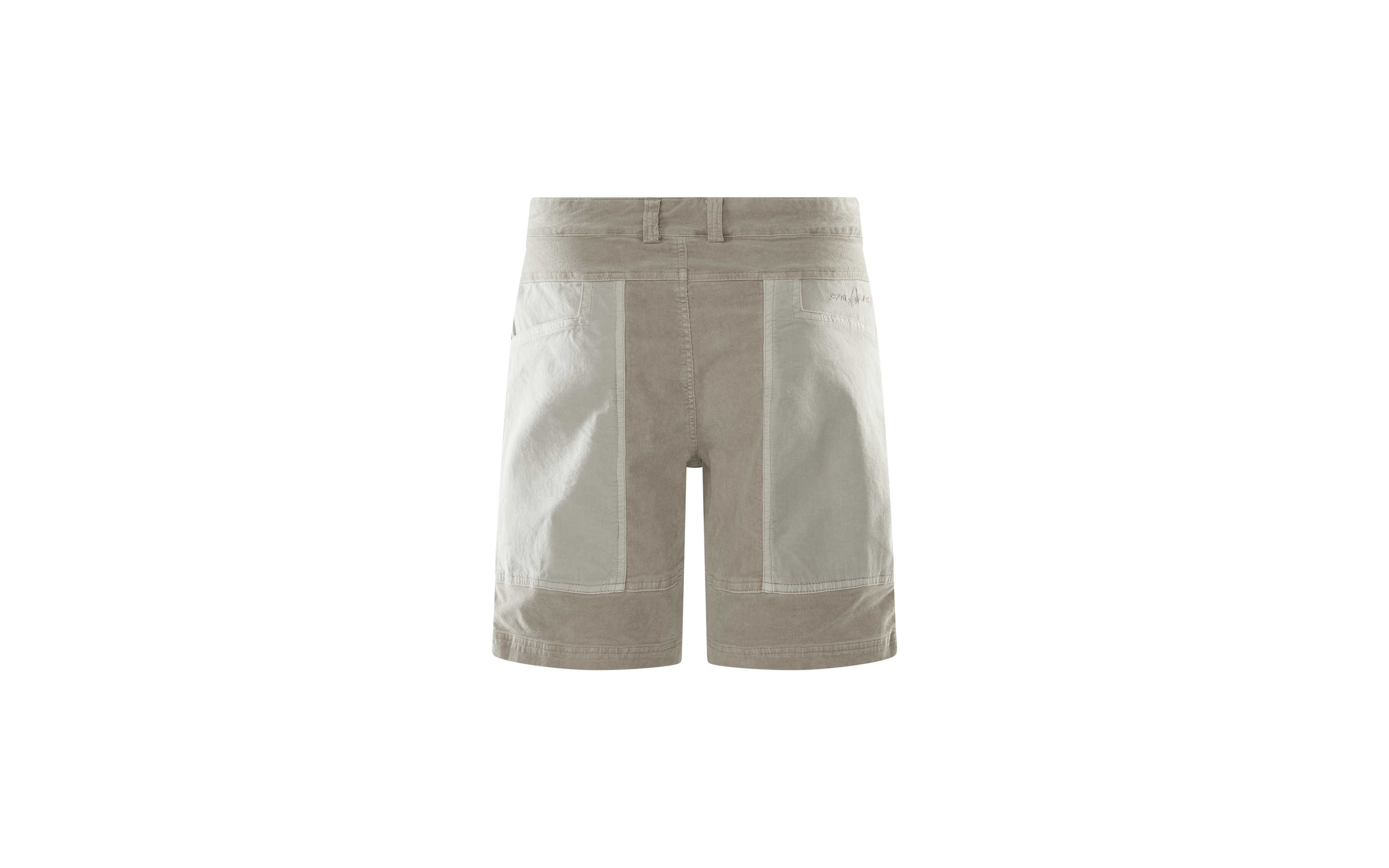BLOCKED CORDUROY SHORTS