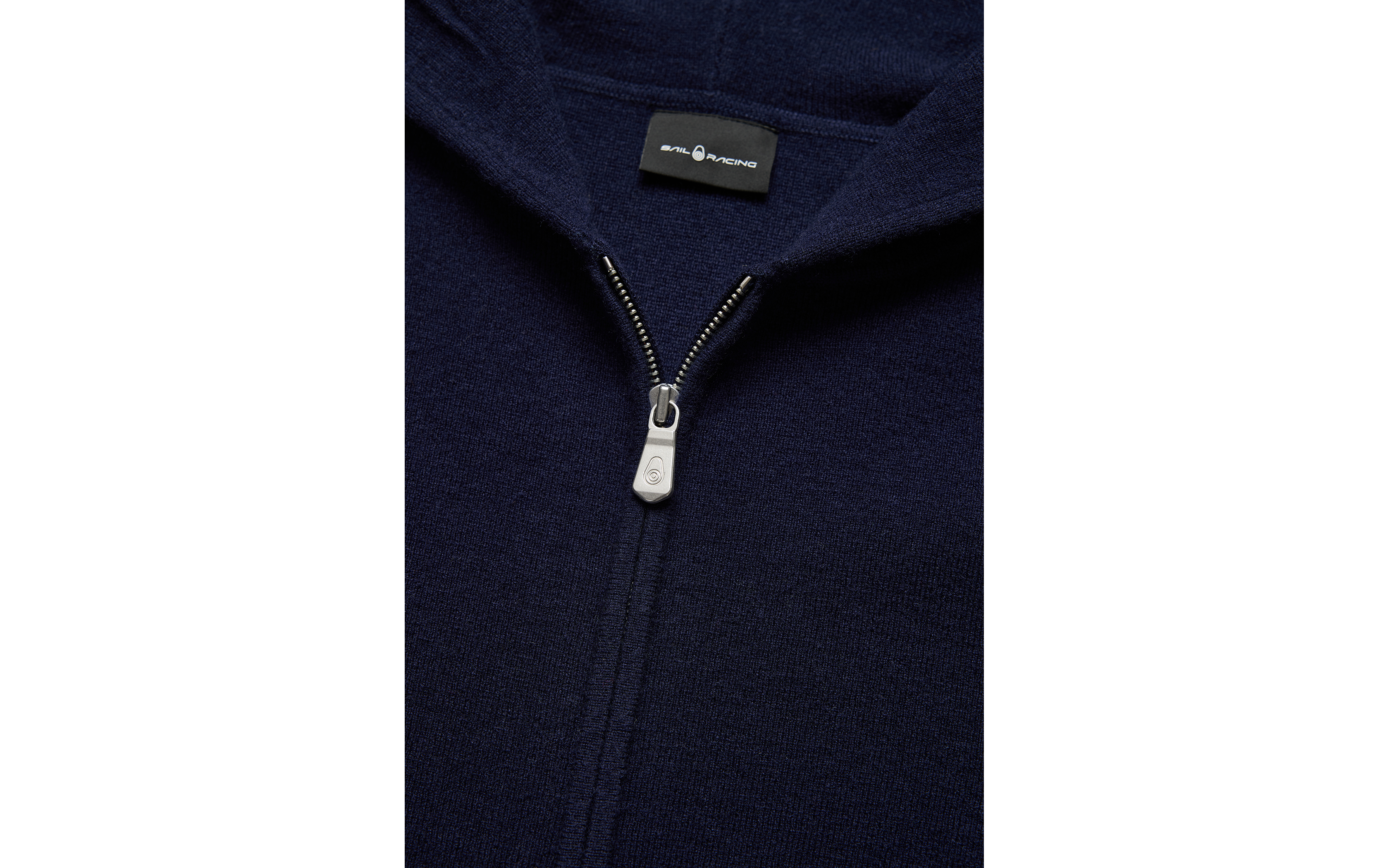SPINE KNITTED ZIP HOOD