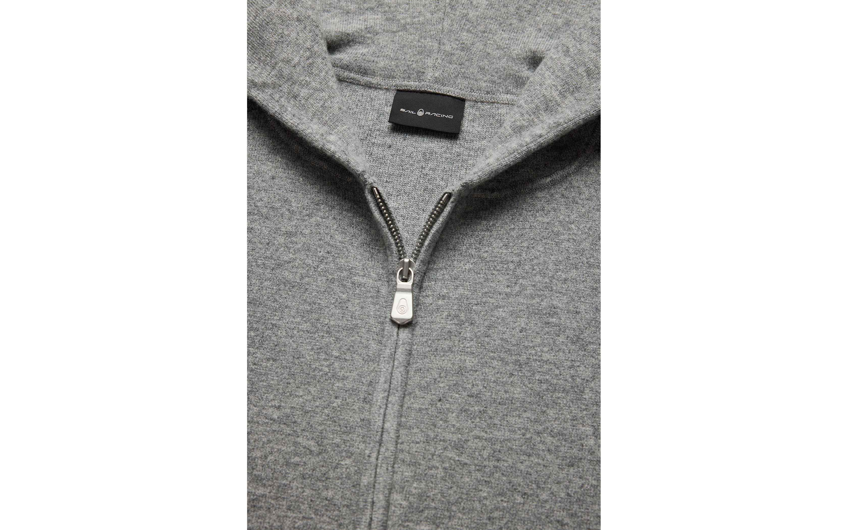 SPINE KNITTED ZIP HOOD