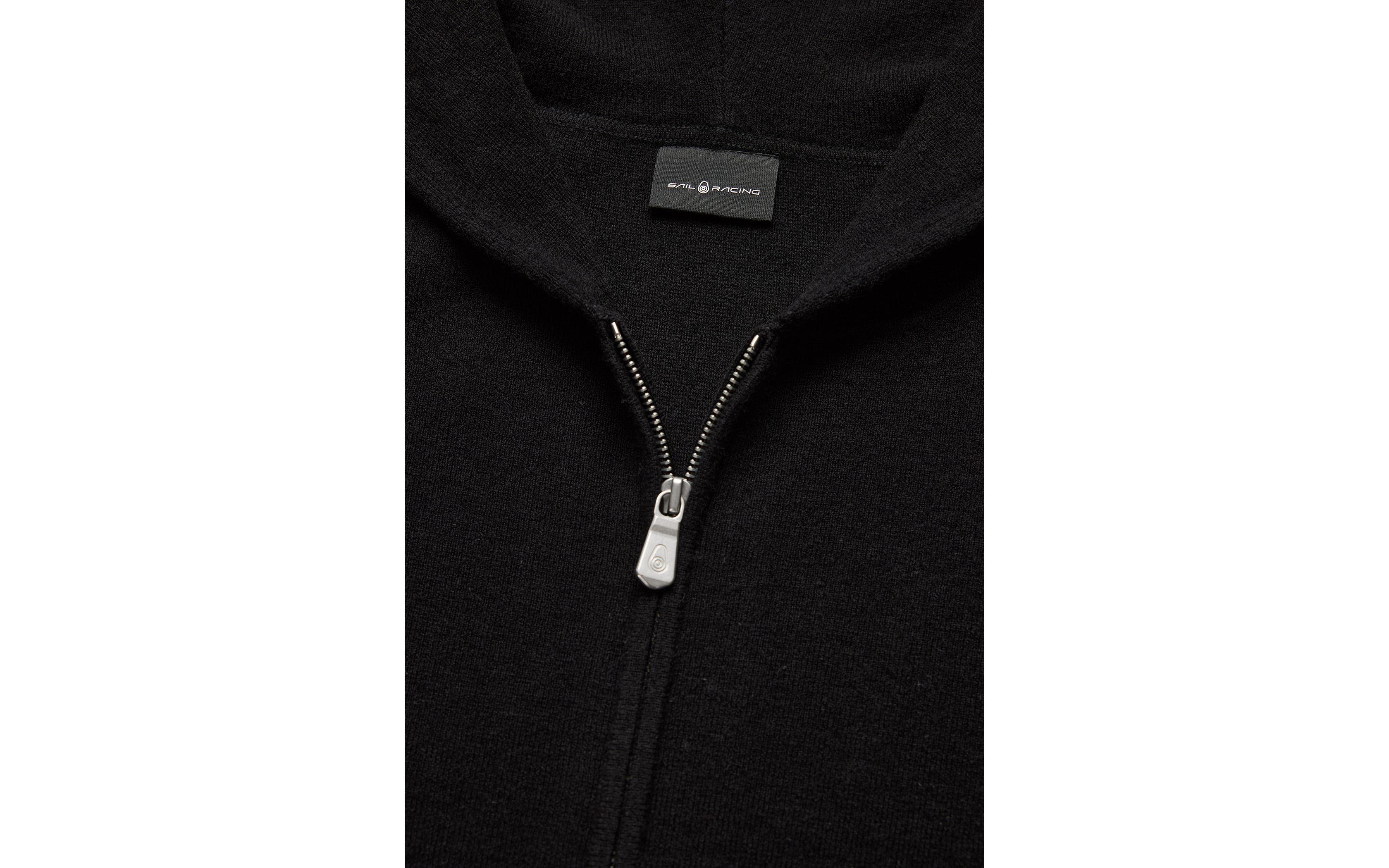 SPINE KNITTED ZIP HOOD