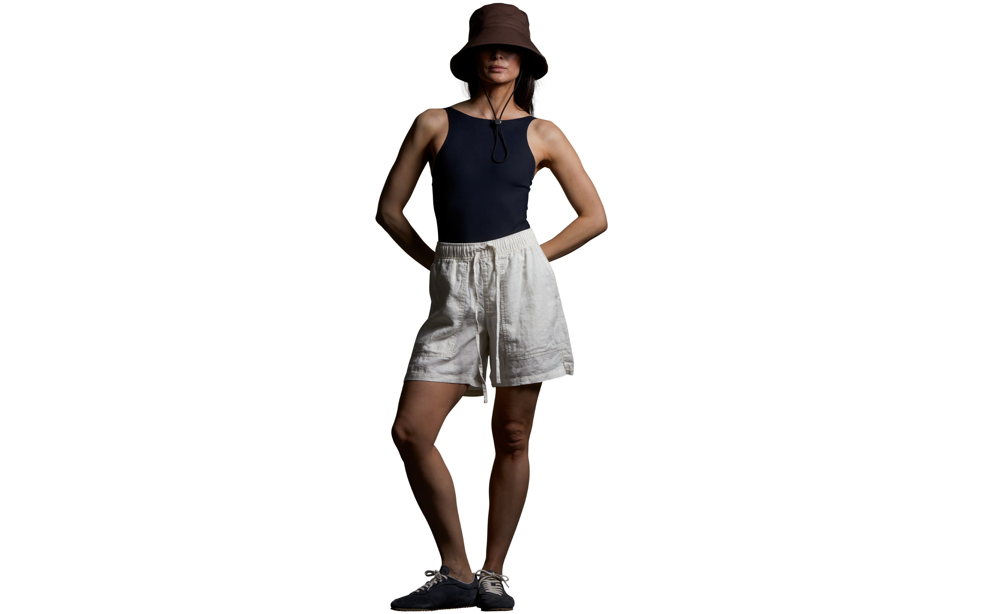 W DRIFT LINEN SHORTS